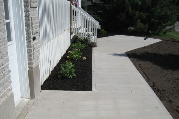 Concrete walkway